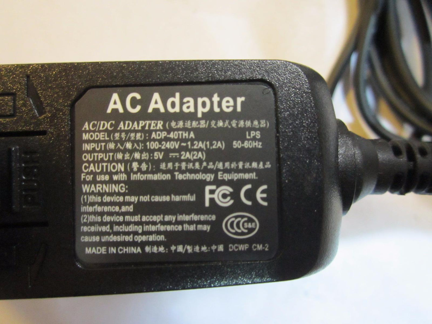 +5V/2.0Amp 5V 2A 3.0mm x 1.0mm Switching Adapter 4 OWC Mercury On-The-Go HD Case