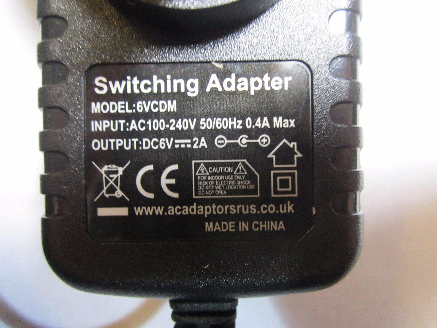 Roberts PU6 6V AC-DC ADAPTOR 4 R9921 R809,R881,R9914,R9993,R9903,RC828,R827,RP3