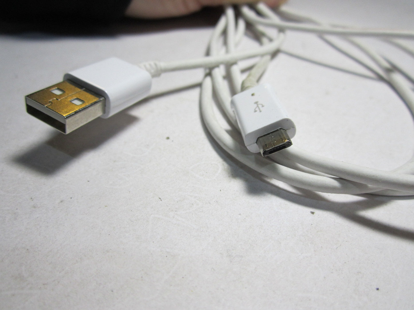 White USB A to Micro B Cable Lead USBA-USBMICROB