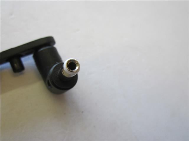 DC Push On Tip Female 5.5mmx2.1mm to Male 5.5mm x 2.5mm 5.5x2.5 White 90 Degree
