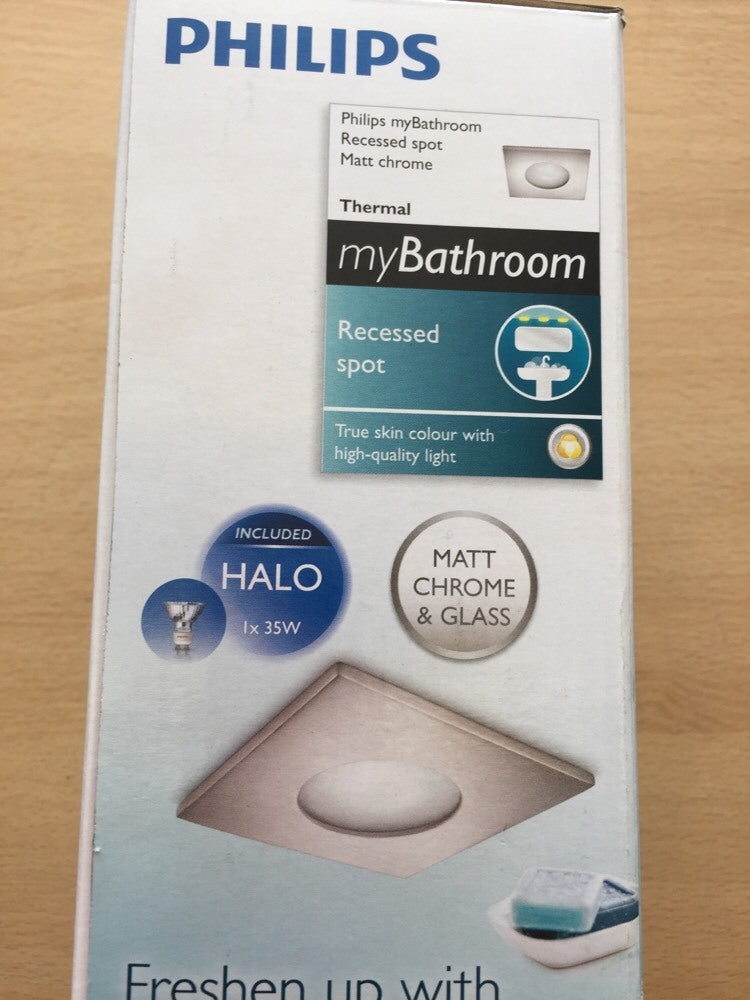 Philips myBathroom Recessed Spot Matt Chrome Thermal Light IP44 599101716