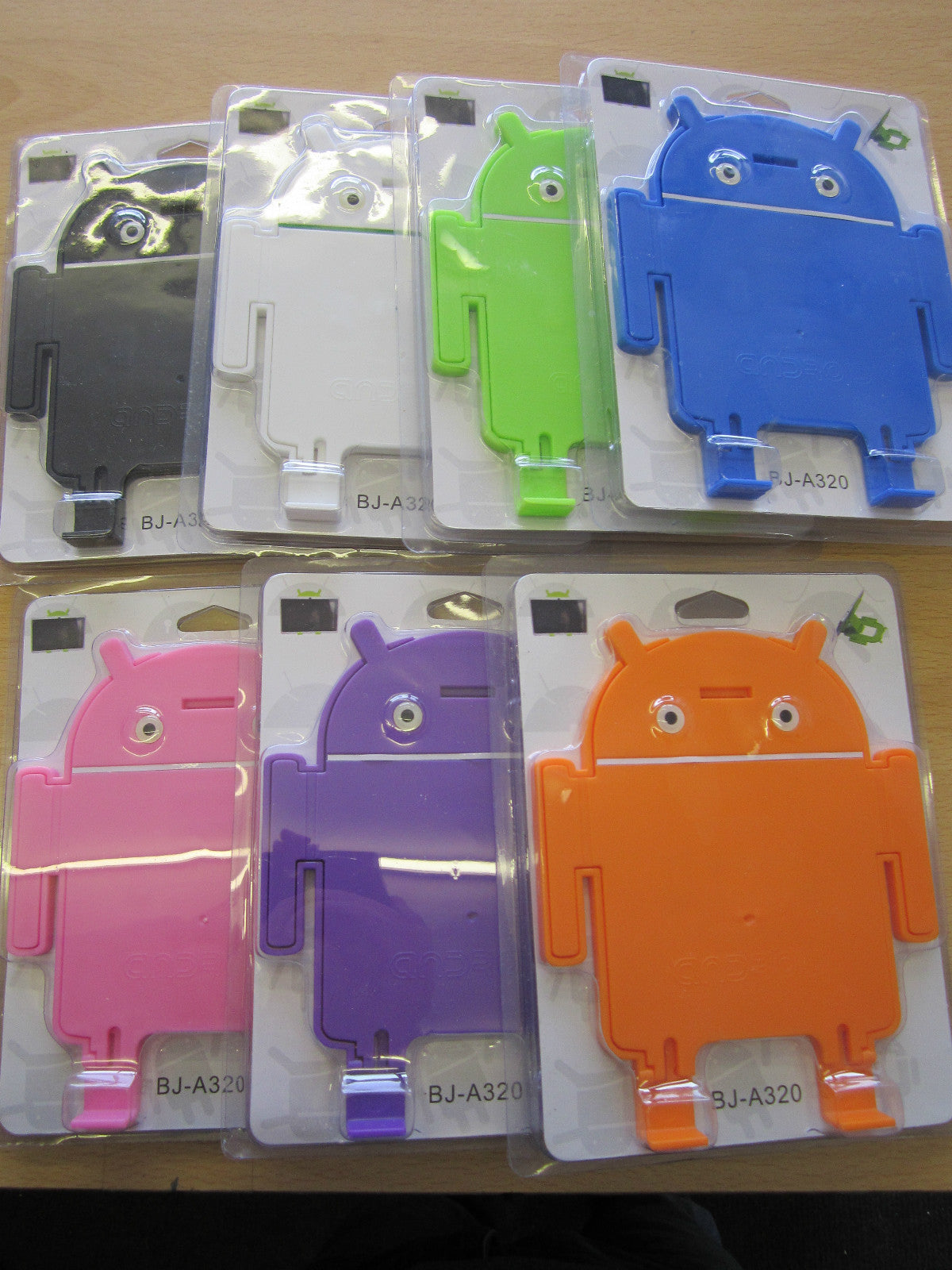 Purple Android Robot Man Multi Angle Stand Cradle for Elonex Etouch Tablet