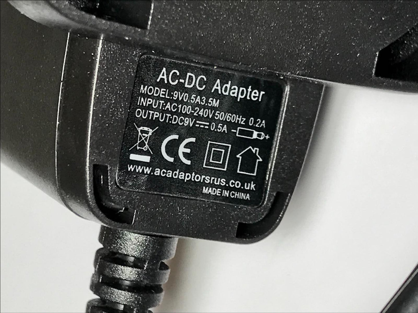 9V Mains AC-DC Adaptor Power Supply Plug for Kettler Zenith Cross Trainer
