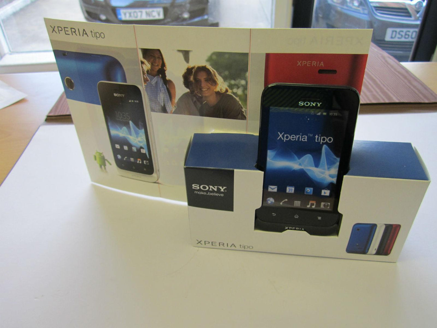 Sony Xperia Tipo Black Shop Display Dummy Kids Toy Mobile Pratical Joke Phone