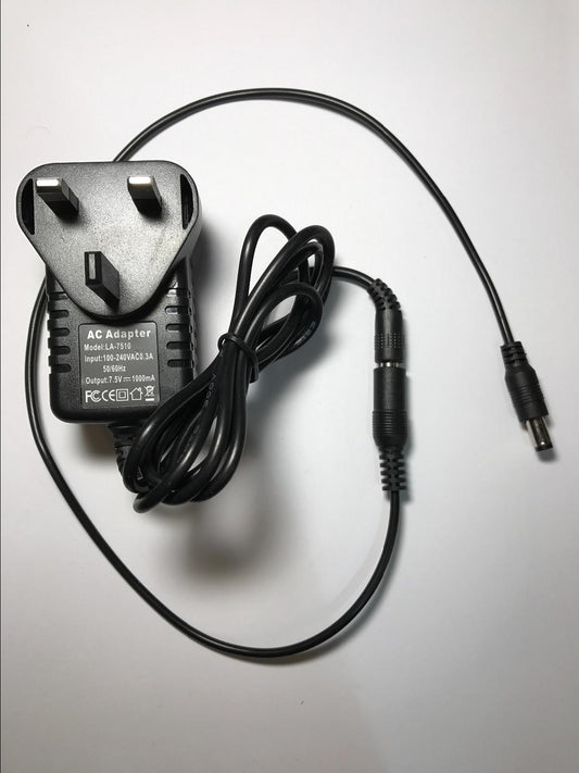 Roberts RD50 RD60 DAB Radio 7.5V AC-DC Switching Adapter Charger UK Plug