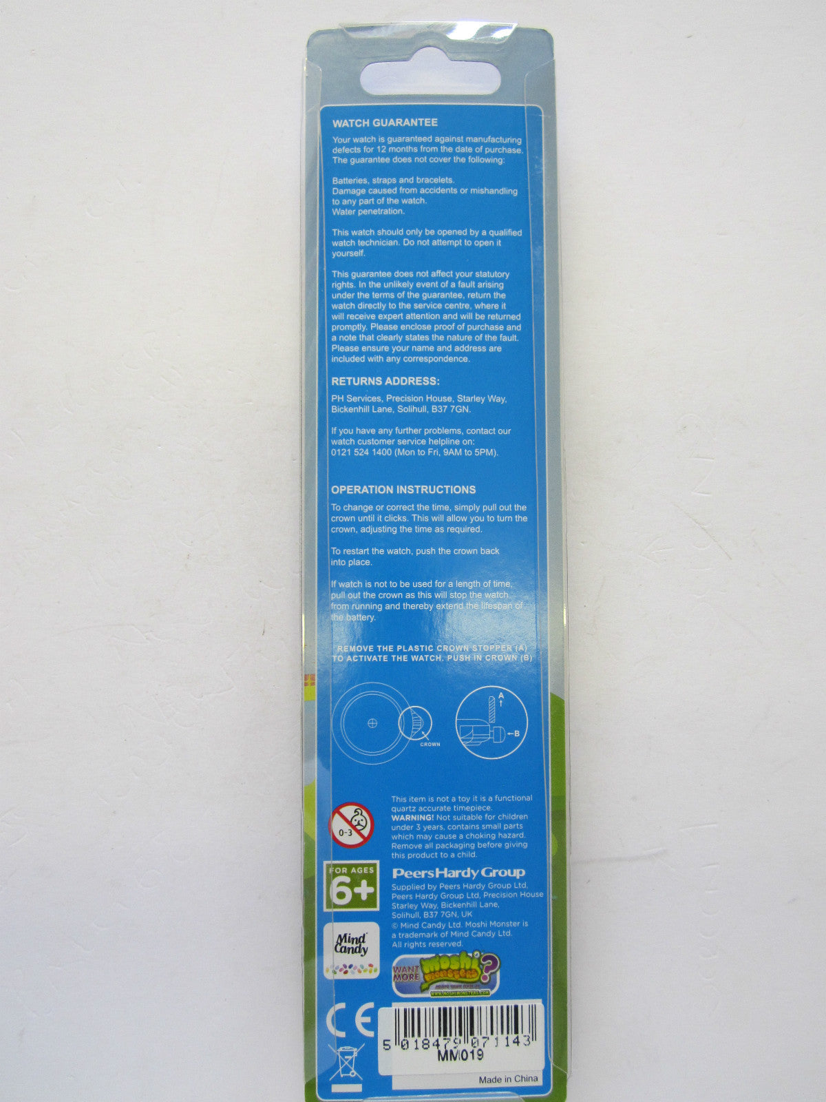 Original Small/Kids/Childs/Girls Pink Moshi Monsters MM019 Analogue Wrist Watch