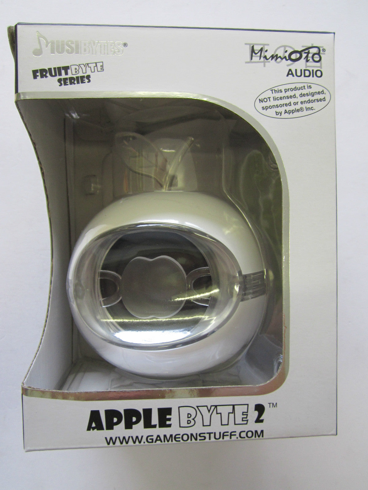 White AppleByte2 Plug & Play Mini Sized Loudspeaker Speaker for Blackberry