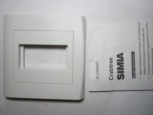 Crabtree ET091 1 Module Communication Plate White DL22544/C