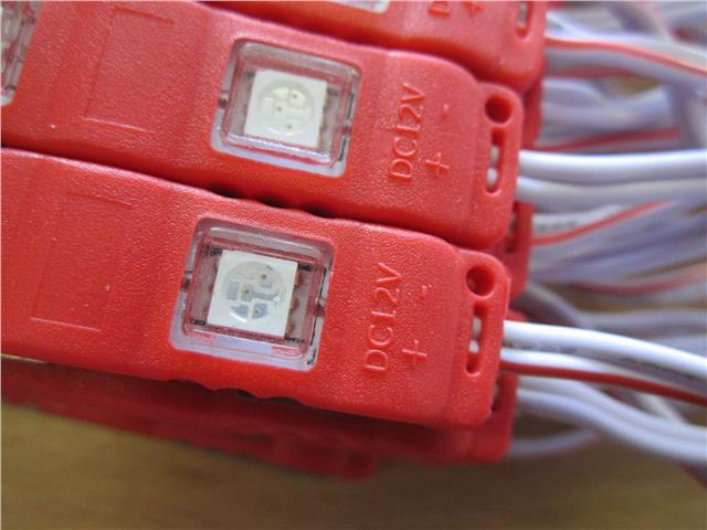 20 x 3 RED 12V DC 0.72W 5050 Self Adhesive Waterproof SMD LED Signage Module