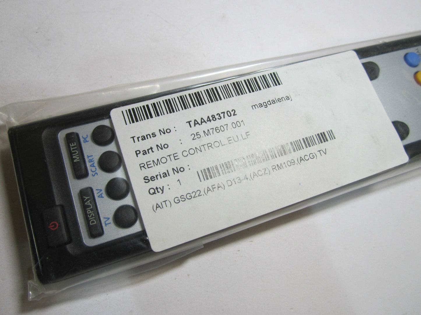 Genuine Acer 25.M7607.001 Remote Control for Acer 35 Series AT2635 26" LCD TV