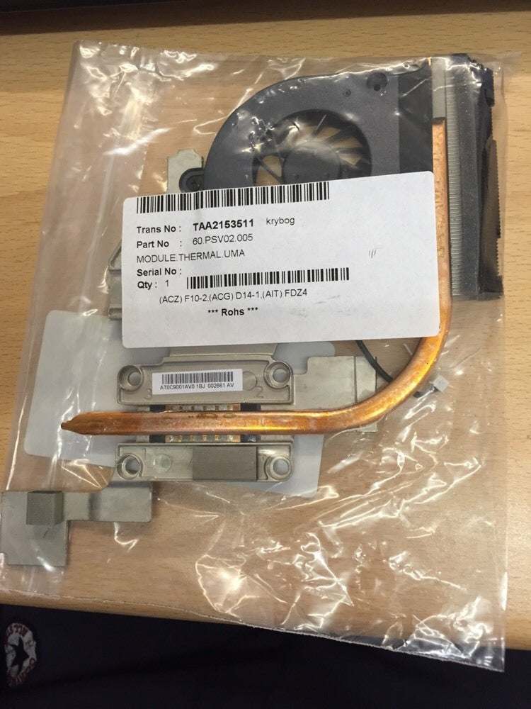 Acer Aspire Gateway NV59 Laptop Heatsink & Fan 60.PSV02.005 Module Thermal UMA