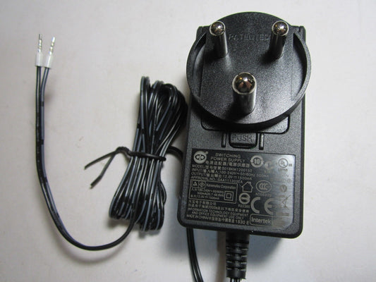 Indian 12V 1.5A 1500mA AC-DC Switching Power Supply Adaptor 2 Bare End Wires