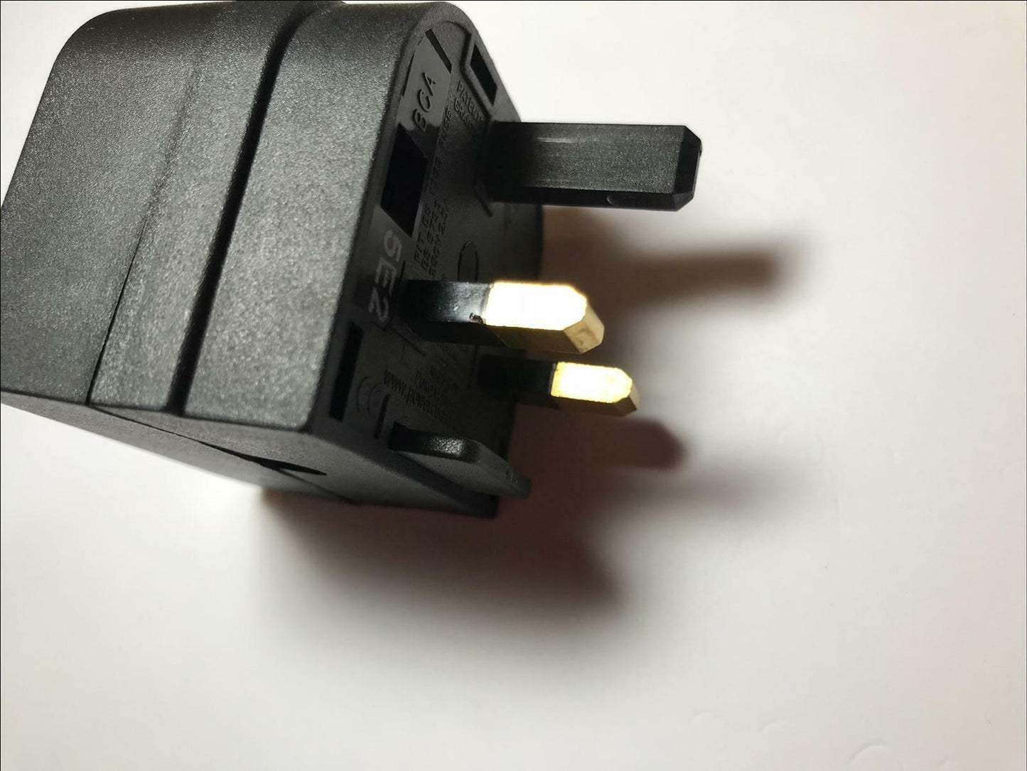 EU 2 Pin European Travel Adaptor Convertor to UK Plug United Kingdom Visitor