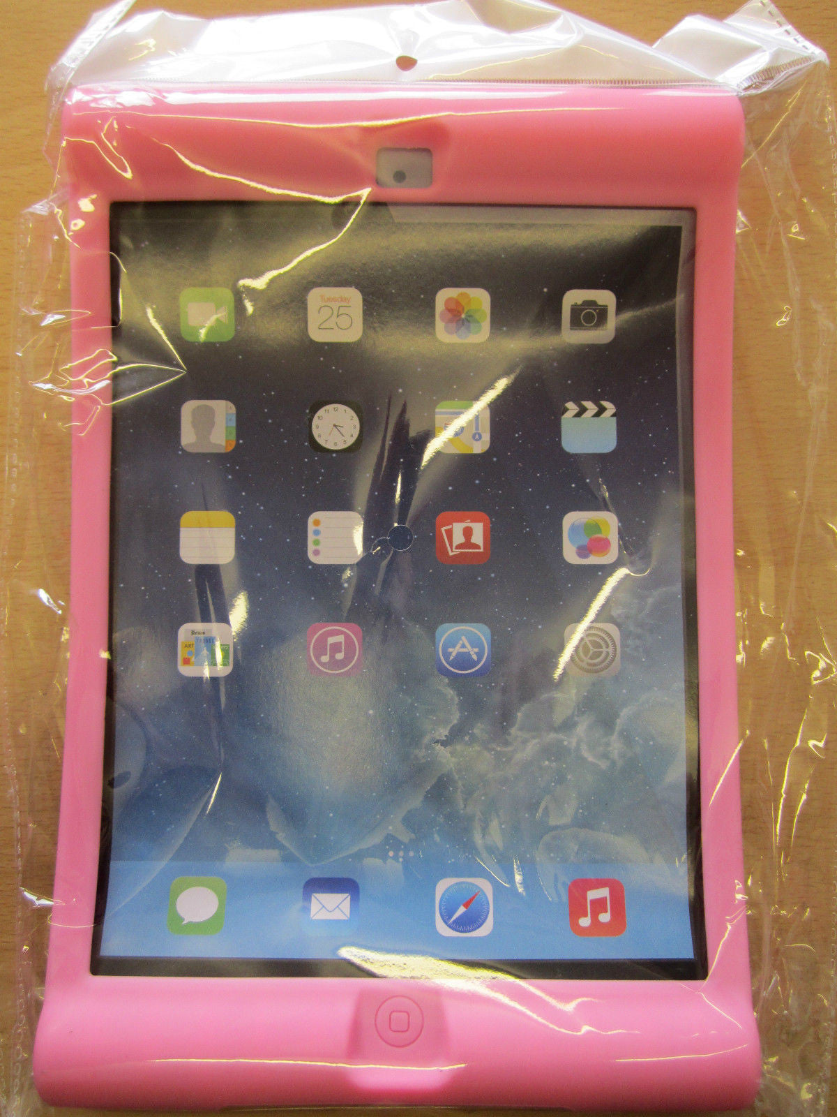 Pink Kids/Toddler/Childs Shockproof Rubber Grip Skin Case for iPad Air MD791B/A