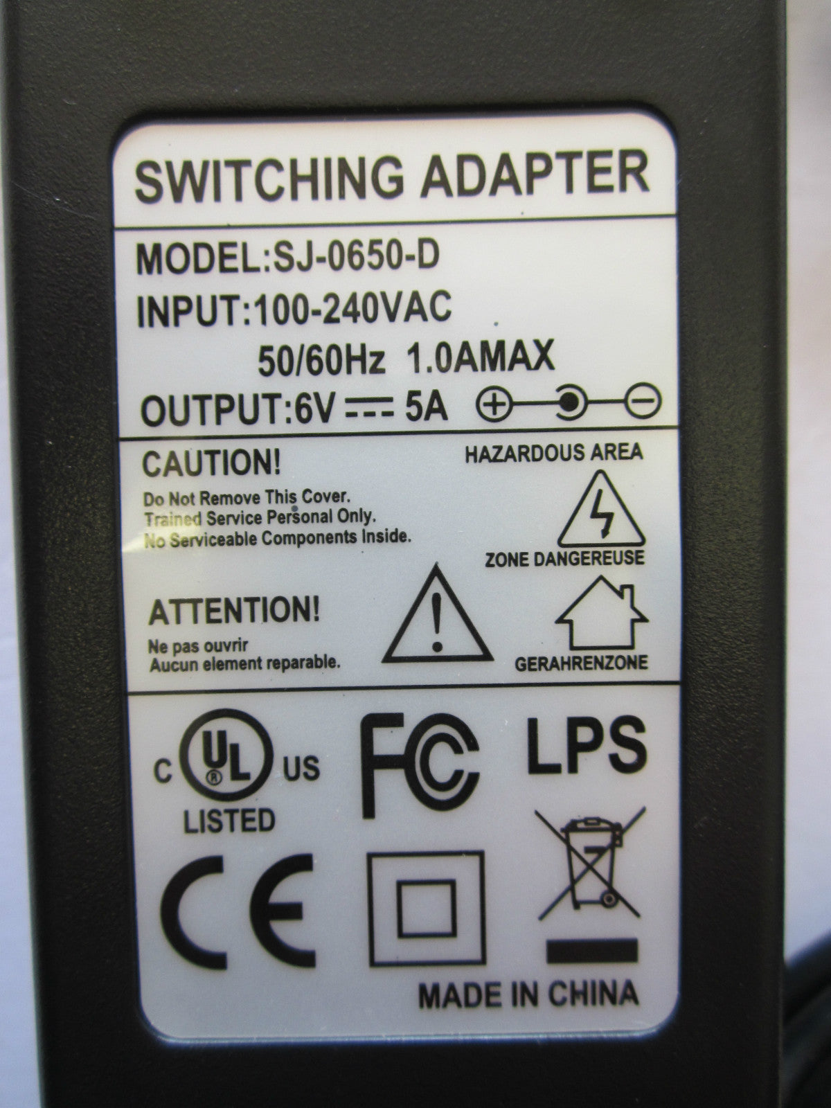 UK Plug 6V 5A 5000mA AC-DC Switch Mode Adapter Power Supply PSU 4mm x 1.7mm 4x1.7