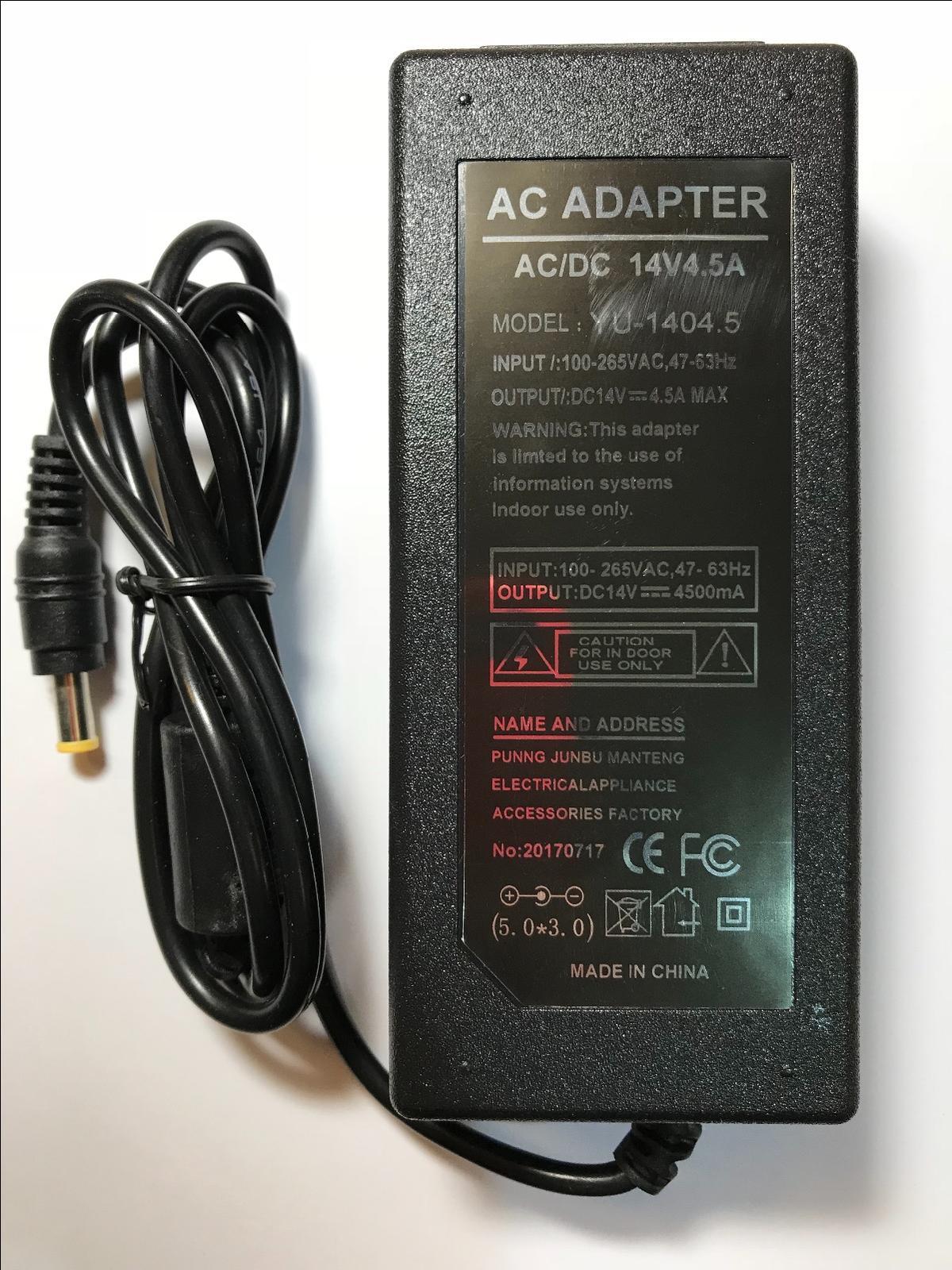 14V 4.5A Switching Adapter Power Supply for 370-7069-02 PA-1630-02SM Sun Ray 170