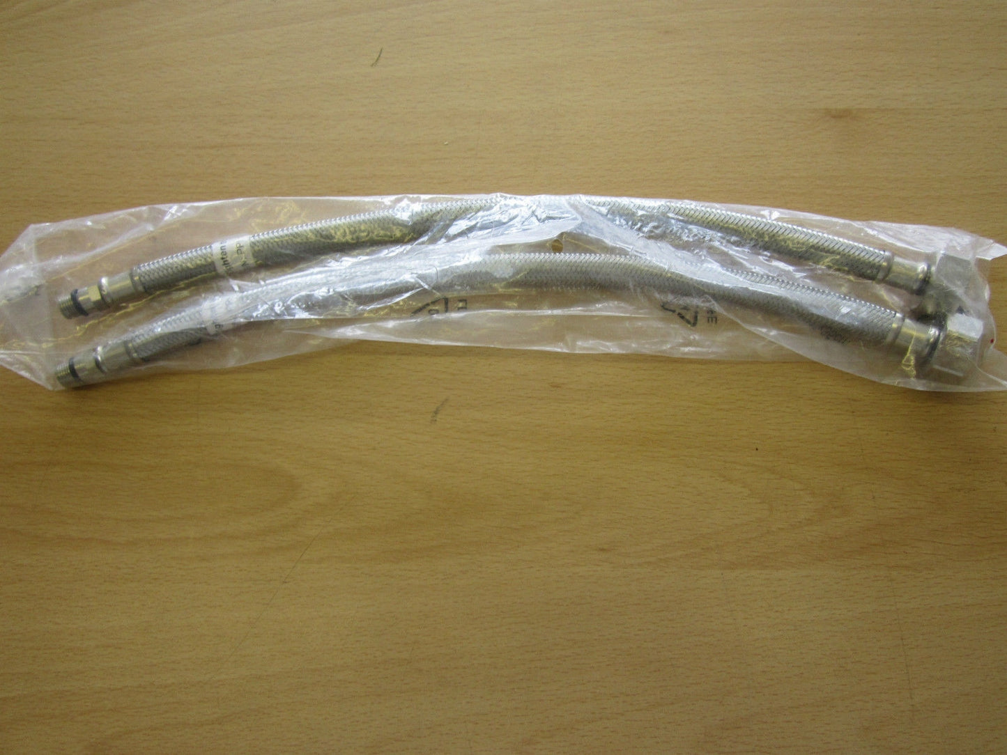 PACK OF 2 STEEL WICKES FLEXIBLE MONOBLOC TAP CONNECTOR HOSE PIPE