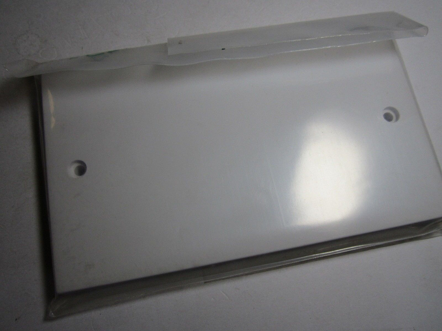 White MARBO Blanking Plate Double C0022 2 Gang with Screws