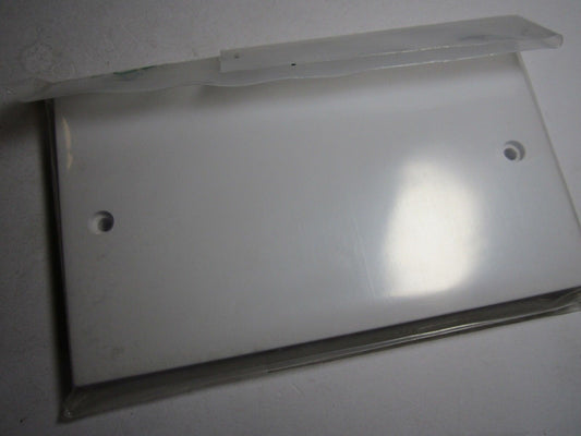 White MARBO Blanking Plate Double C0022 2 Gang with Screws