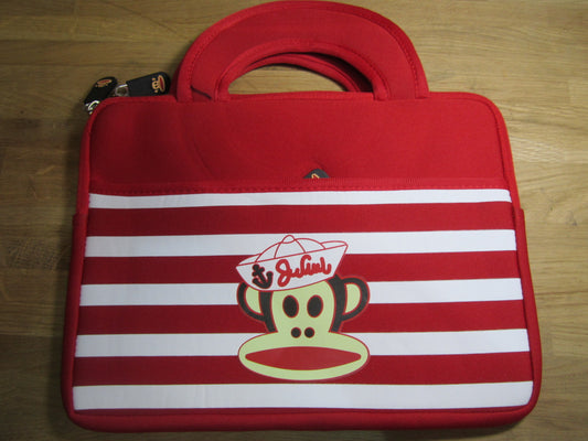 Red 9.7" Tablet Ipad Soft Carry Case Bag with Handles Sailor / Monkey
