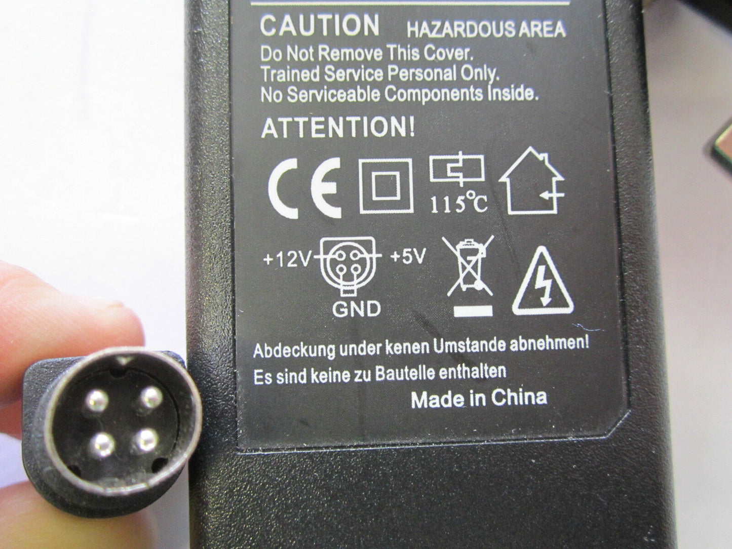 12.0V 12V 5.0V 5V 2000mA 2A 4 Pin DIN AC-DC Adaptor Power Supply + EU Plug Type1