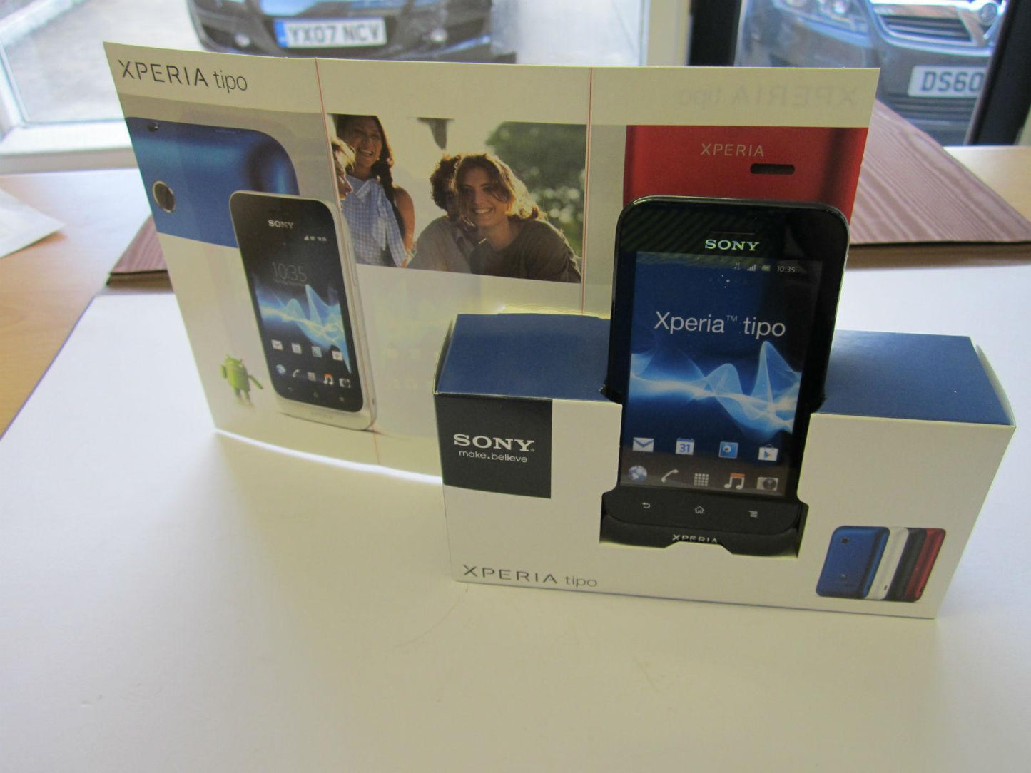 Sony Xperia Tipo Black Shop Display Dummy Kids Toy Mobile Pratical Joke Phone