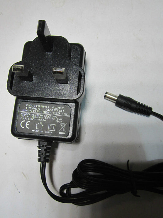 UK 5.0V 2.0A Switching AC/DC Power Adapter Kinga Electronics FLD0710-5.0V2.00A