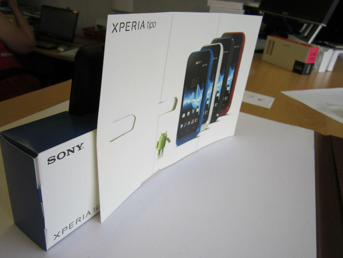 Sony Xperia Tipo Black Shop Display Dummy Kids Toy Mobile Pratical Joke Phone
