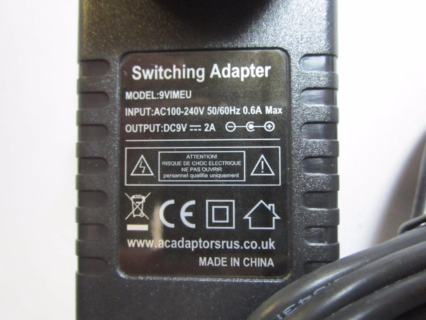 EU 9V Mains Switching Adaptor Tabtech M010S 7" 2GB Google Android Tablet PC