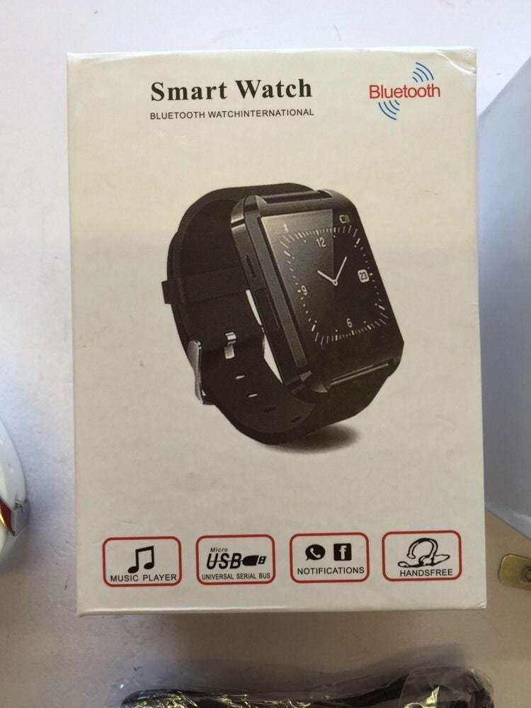 White Bluetooth Smart Watch For Android Smart Phone With Mic & Speaker