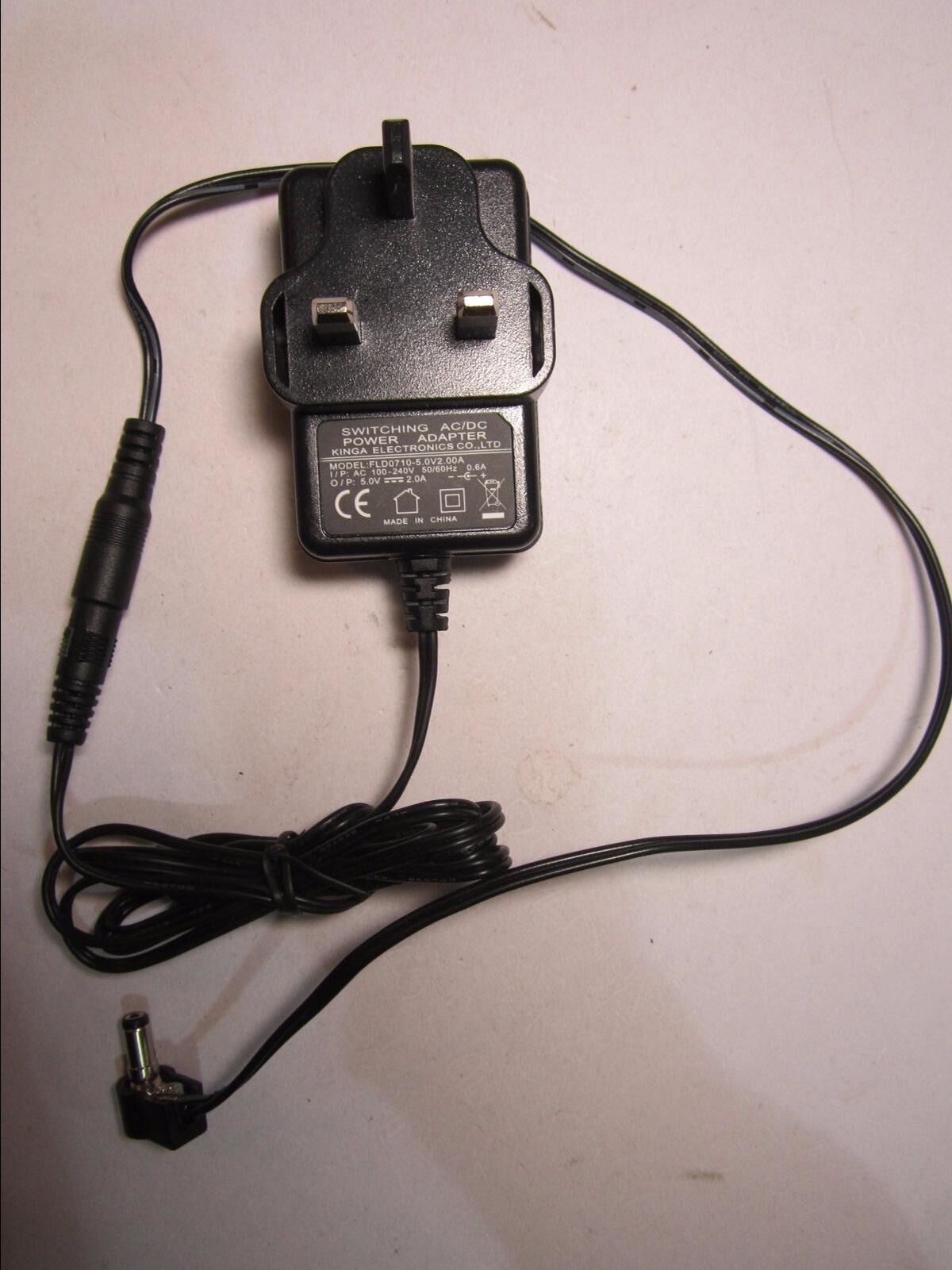 Replacement 5V 2000mA Model: ZB-01-5020EN Mains AC-DC Adaptor Power Supply