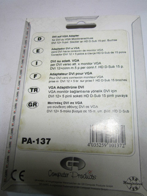 DVI to VGA Adapter DVI 12 + 5 Pin Male to HD D-Sub 15 Pin Female Convertor