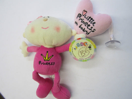 Pink Baby Girl Child Little Princess on Board INCar Window Cuddly Teddy Toy Sign