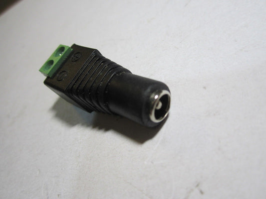 Female 5.5mm x 2.1mm Socket Connector Adaptor to 2 Screws for Bare Wires