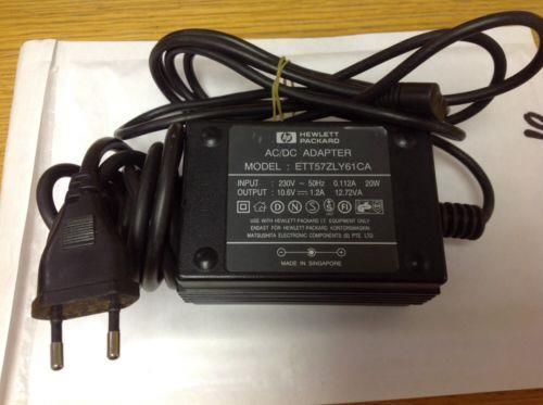 Genuine HP HEWLETT PACKARD AC/DC Adapter ETT57ZLY61CA 10.6V 1.2A EU Plug