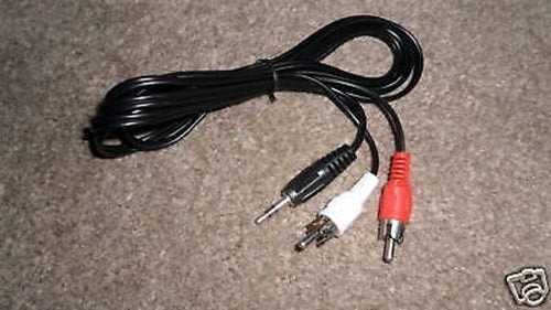 3.5mm Male Jack to 2 RCA Red White AV Phono Cable Lead