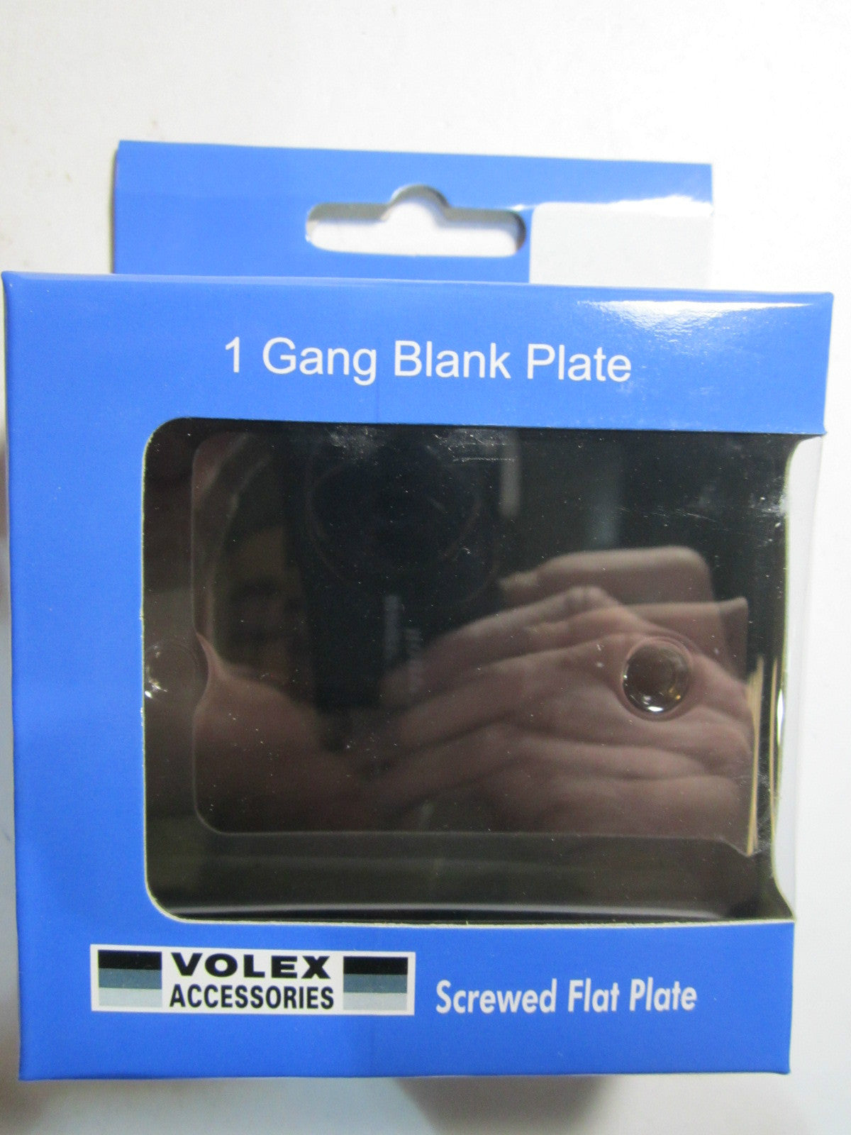 Volex 1 Gang Blank Plate Black Nickel Screwed Flat Plate 01MCFPBN