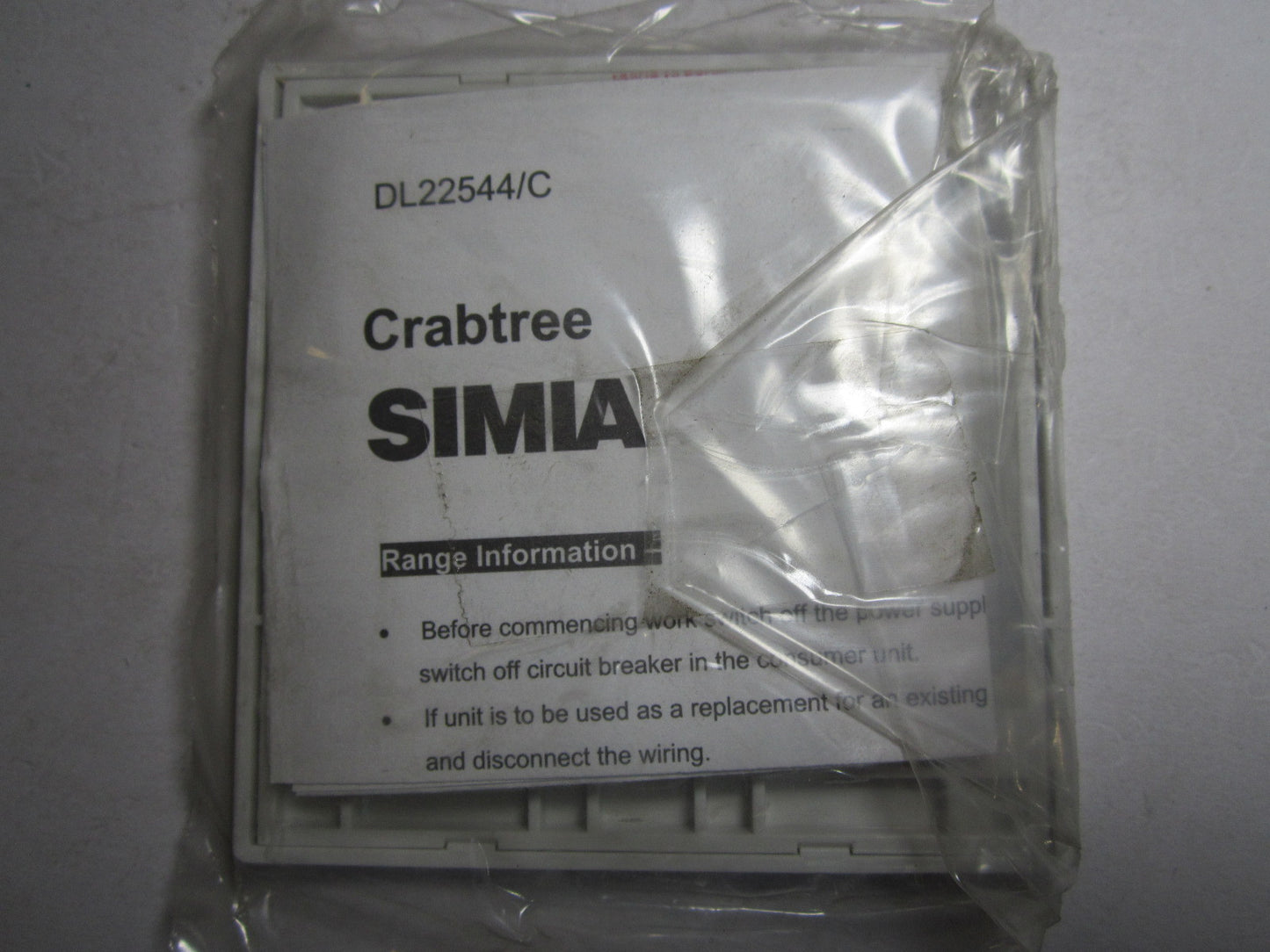 Crabtree ET092 2 Module Communication Plate White DL22544/C