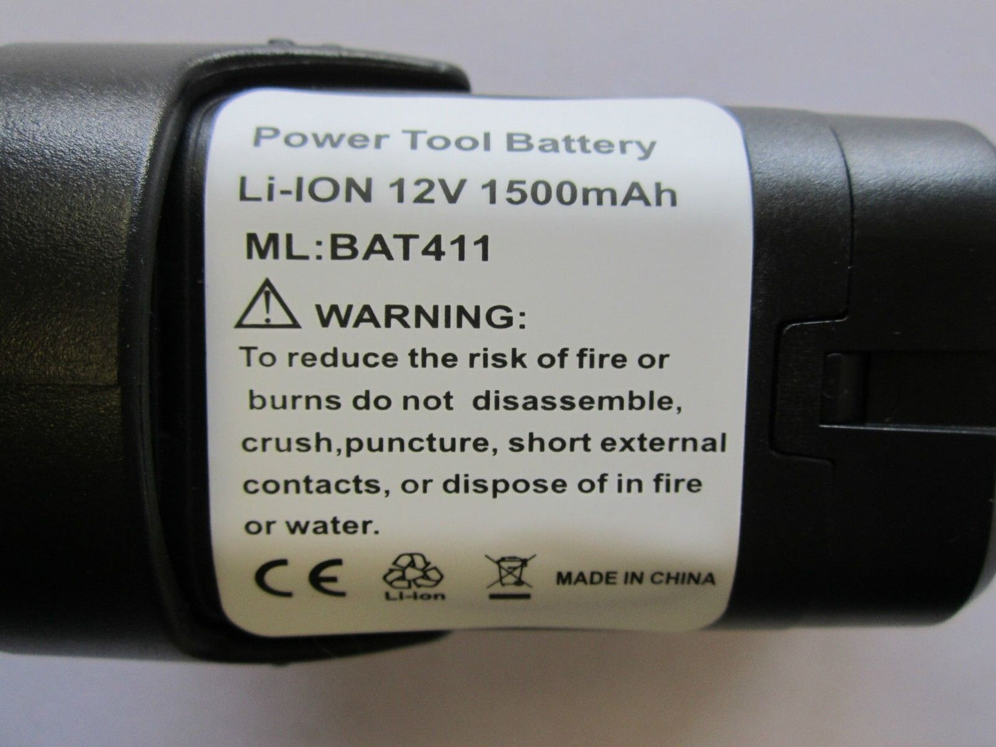 12V 1.5Ah 1500mAh Li-ion Power Tool Battery for Bosch BAT411 BAT412 Battery