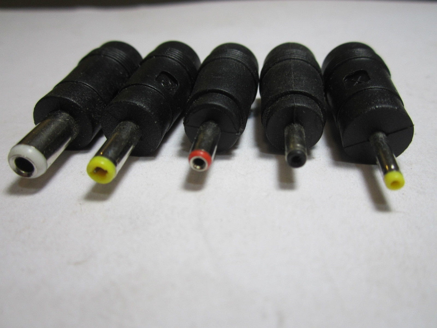5 Push On DC Tips Convert 5.5mmx2.1mm to 2.5x0.8 3.0x1.1 3.5x1.3 4x1.7 5.5x2.5
