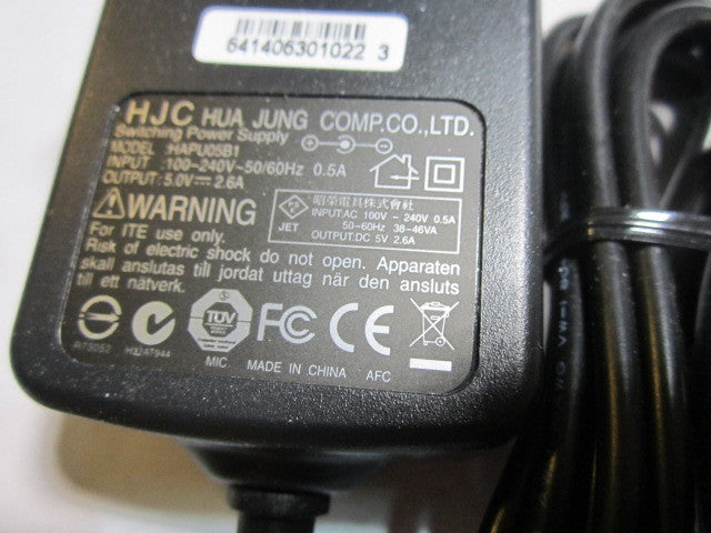 EU 5V 2.6A AC-DC Switching Adaptor 4 SYS1357-1305 Hannspree Hannspad SN1AT71WEE