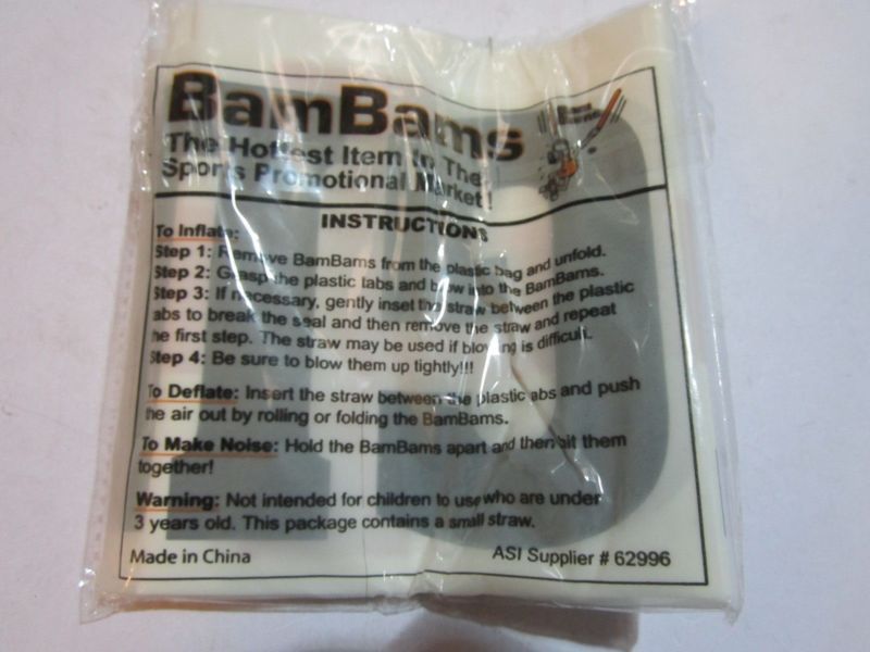 1 Pair of England BAMBAM Bam Bam Loud Crowd Cheering Thunder Sticks Noisemakers