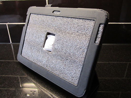 Black Samsung Galaxy Note N8000 Soft Leather Feel Carry Case Cover/Angle Stand