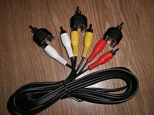 RCA AV Phono Fono Cable Lead+3 Splitters for Easy Capture EasyCapture Card 2M