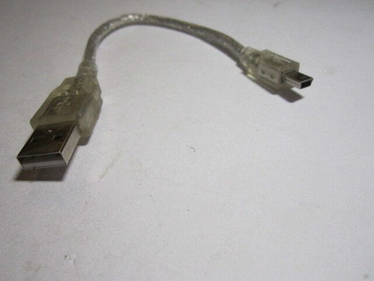 SHORT SILVER USB A TO MINI B DATA TRANSFER/POWER CABLE Lead Cord FOR WD HDDS