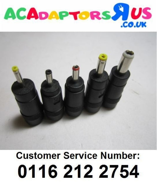 5 Push On DC Tips Convert 5.5mmx2.1mm to 2.5x0.8 3.0x1.1 3.5x1.3 4x1.7 5.5x2.5