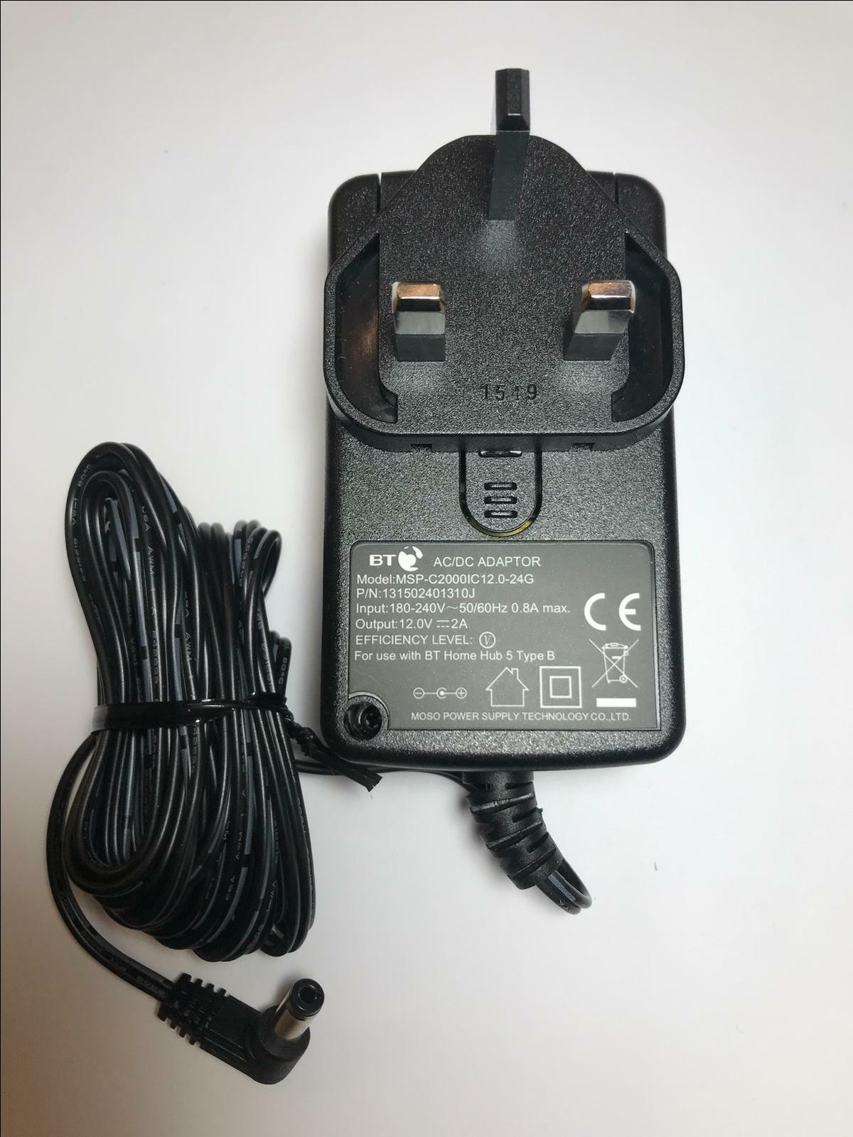 12V 2A AC-DC Adaptor Power Supply with 4.8mm / 4.75mm x 1.75mm Push on Tip