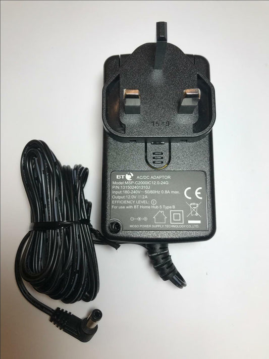 12V 2A AC-DC Adaptor Power Supply with 4.8mm / 4.75mm x 1.75mm Push on Tip
