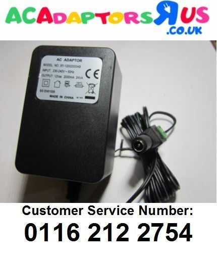 UK Replacement for 12V AC 1700mA Max 20.4VA Power Supply Model YMA-1201700 IP20
