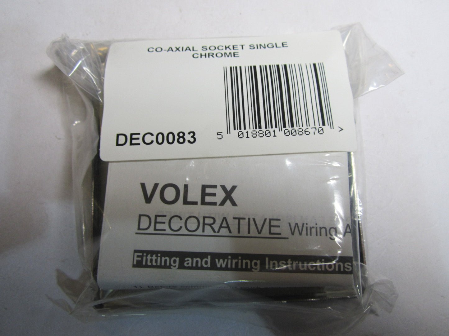 Volex Polished Chrome TV CO-AXIAL Socket Single Top Quality DEC0083